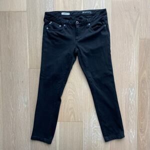 AG Adriano Goldschmied The Legging Super Skinny Fit Ankle Jeans Black sz 28